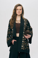 Black & Gold Embellished Co Ord Set