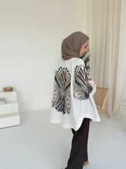 Linen Mirage Embellished Kimono