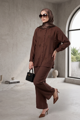Linen Embellished Co-ord
