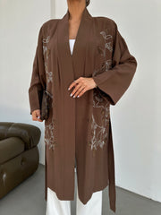 Chestnut Embellished Kimono