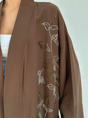 Chestnut Embellished Kimono