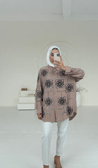 Gridlace with White Trousers Embellished Set