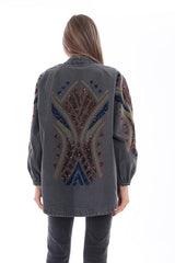 Grey Mirage Embellished Kimono image 1