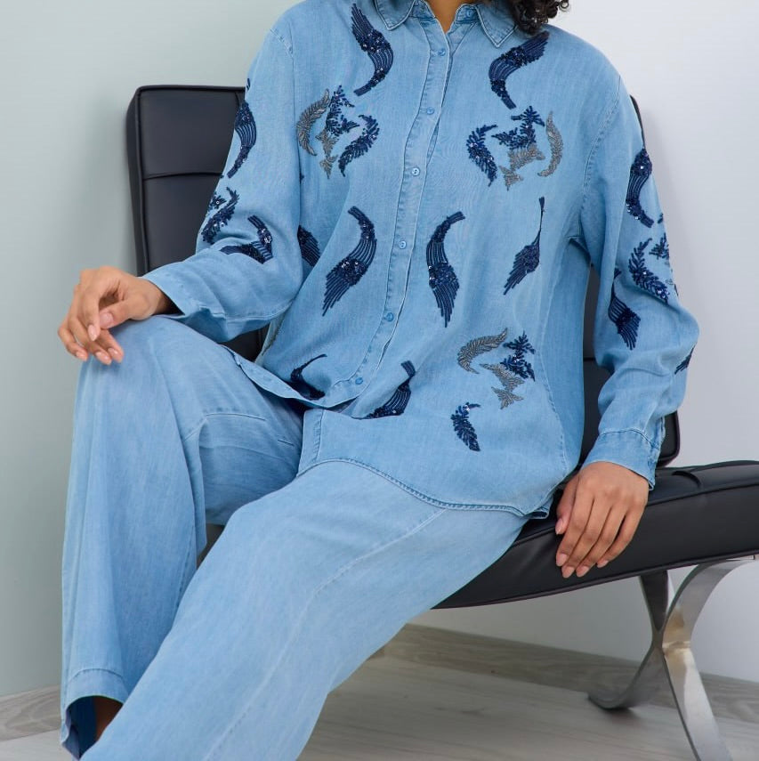 Azure Grace Embellished Co Ord image 1