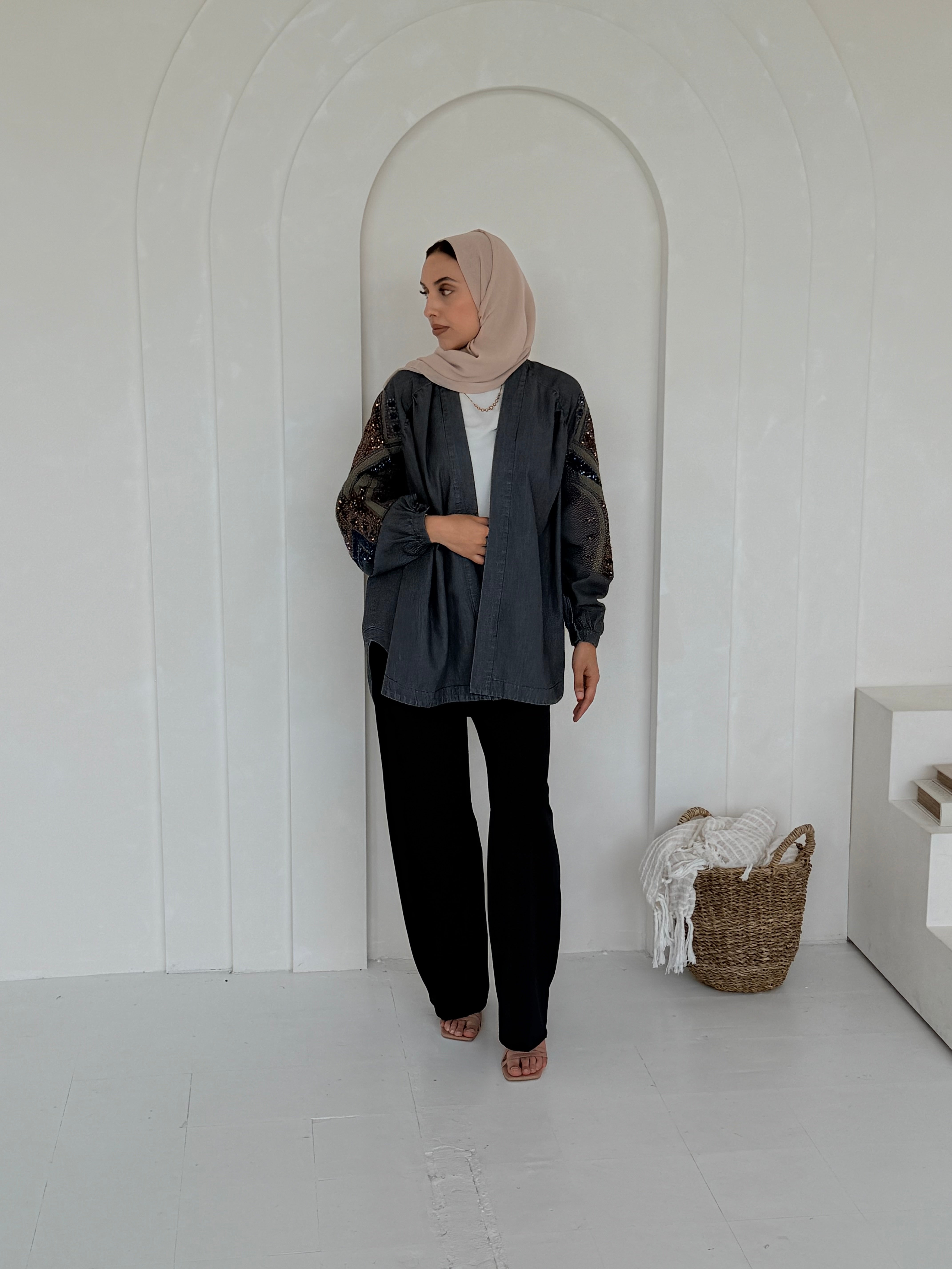 Grey Mirage Embellished Set