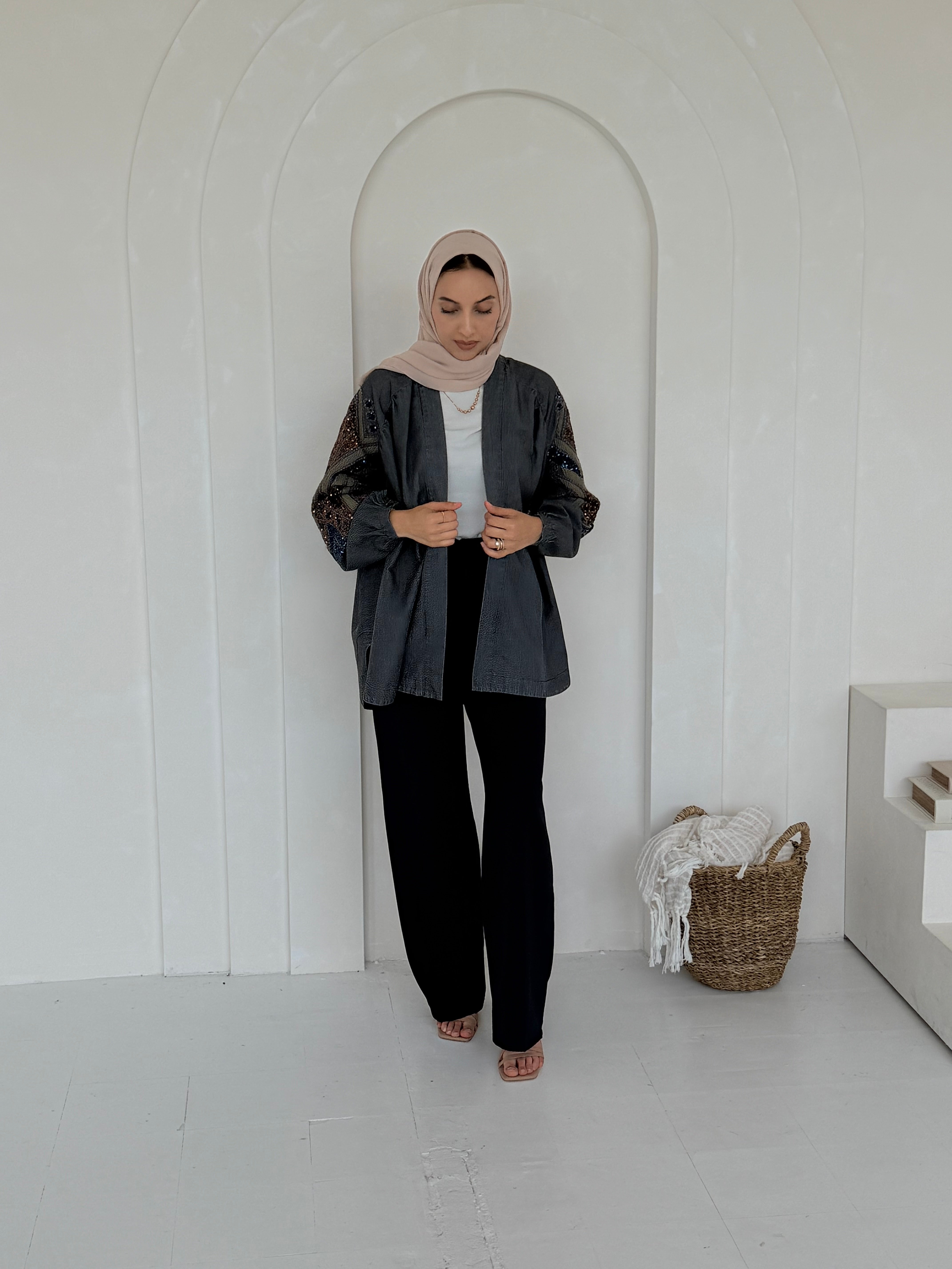Grey Mirage Embellished Set
