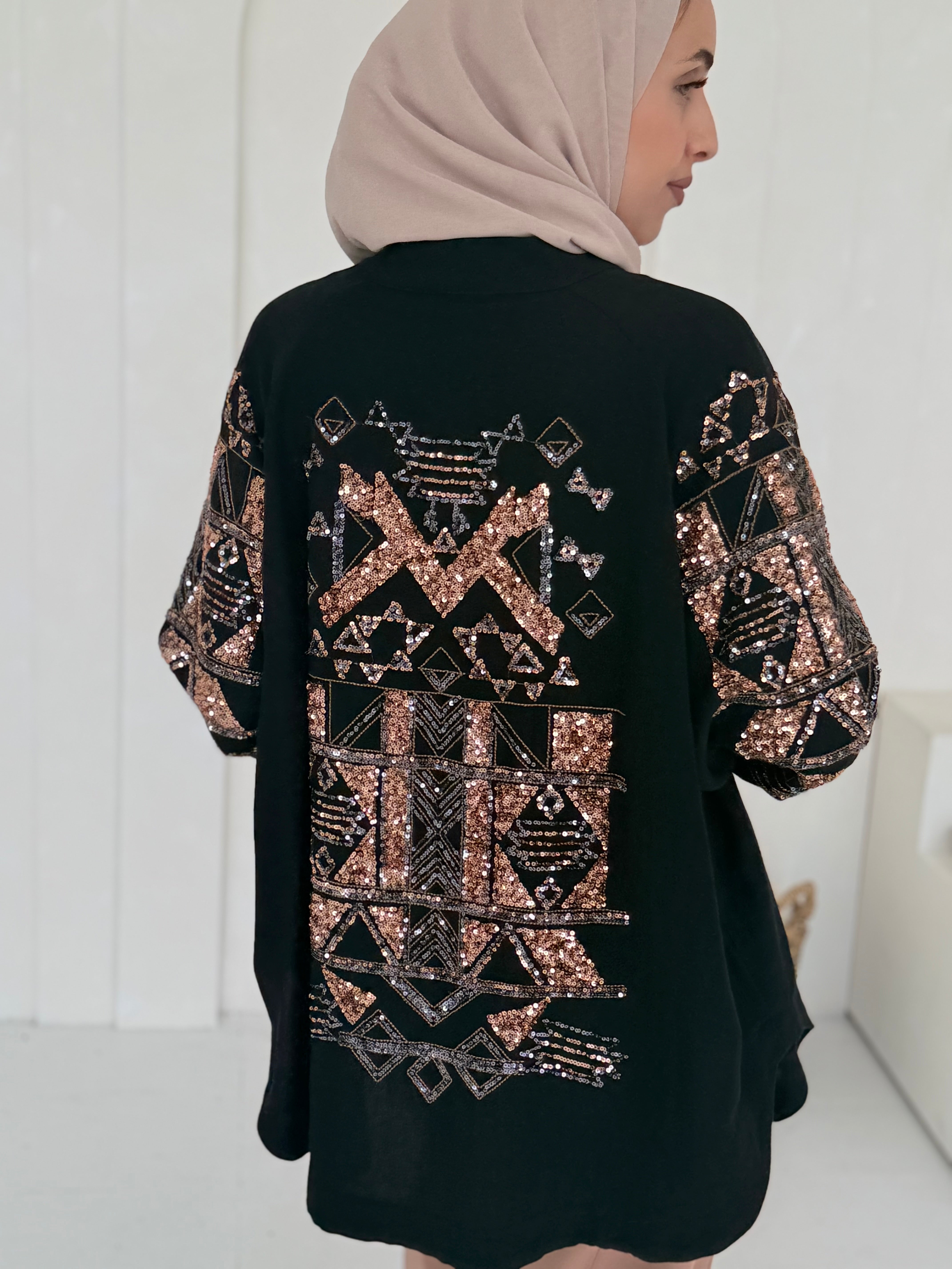 Cocoa Jewel Noir Embellished Set
