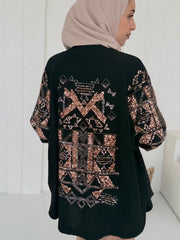 Cocoa Jewel Noir Embellished Set
