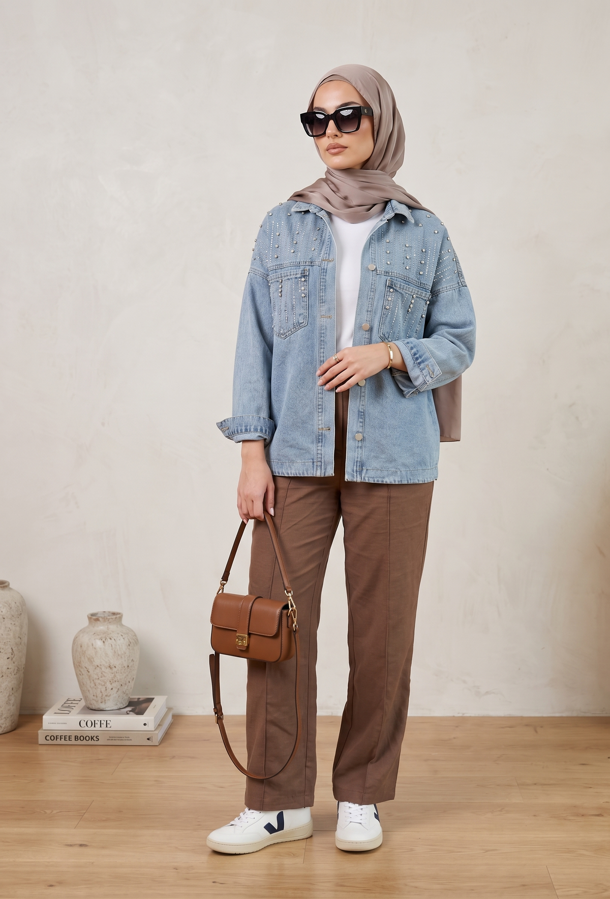 Denim Embellished Jacket