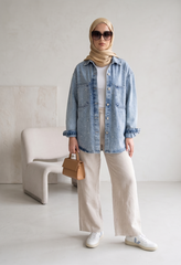 Speckled Denim Embellished Jacket
