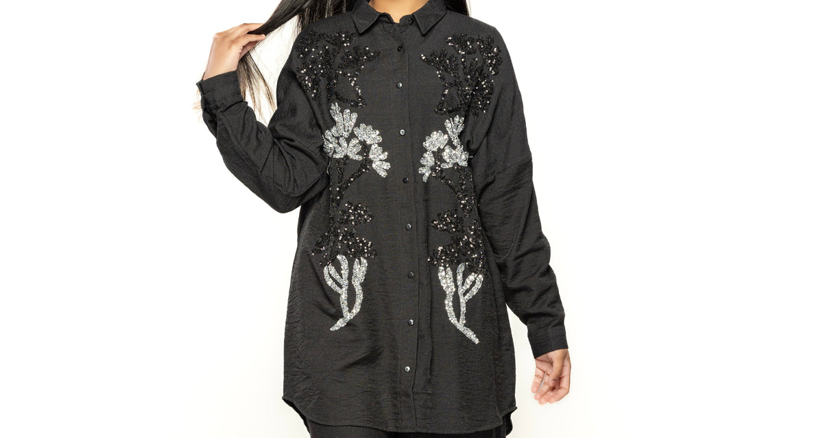 Noir Embellished Shirt