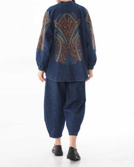 Mirage Embellished Denim Kimono