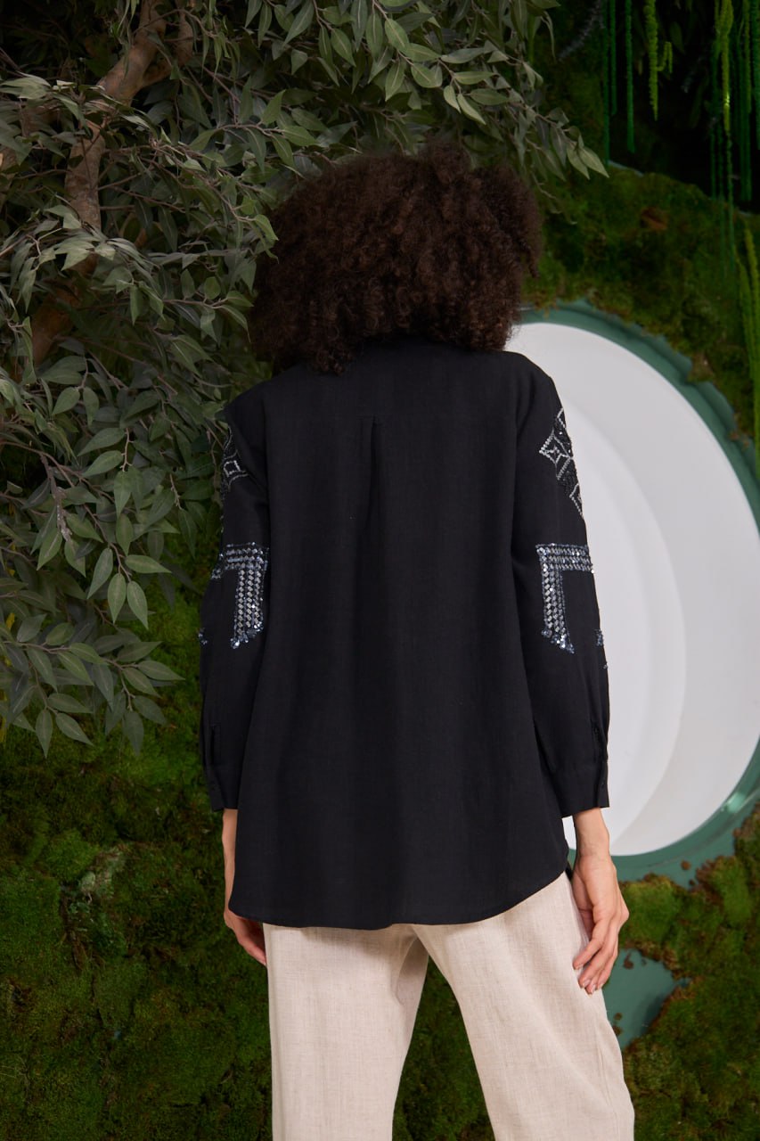 Twilight Gleam Embellished Shirt