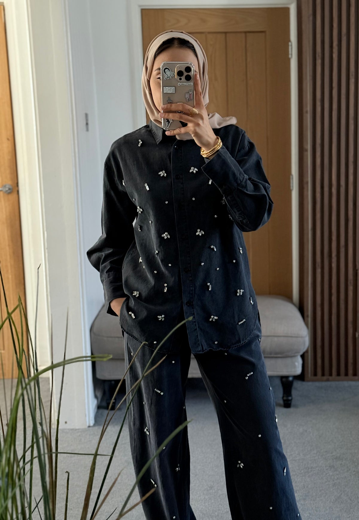 Spark Denim Embellished Co Ord