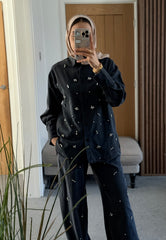 Spark Denim Embellished Co Ord