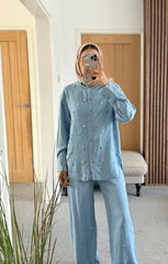 Spark Denim Embellished Co Ord