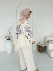 Oatlight Embellished Kimono Co Ord