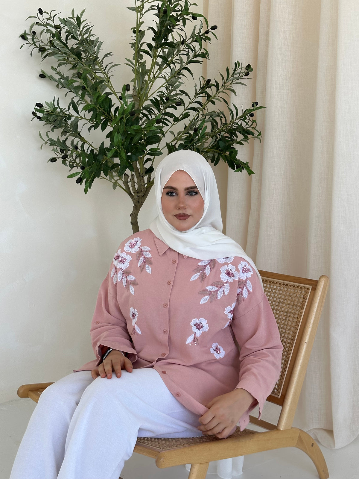Petal Pink Embellished Co Ord