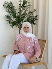 Petal Pink Embellished Co Ord