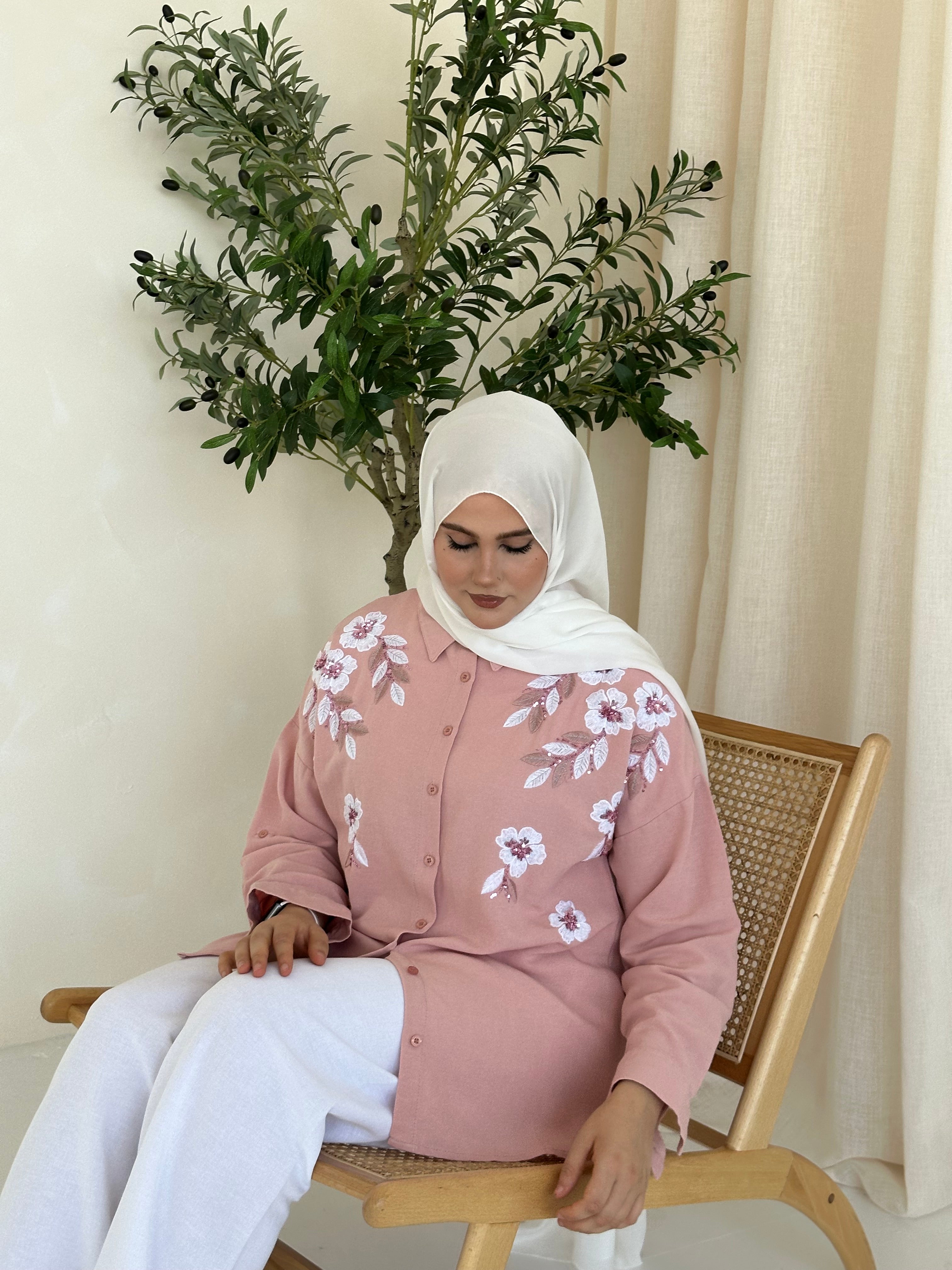 Petal Pink Embellished Co Ord