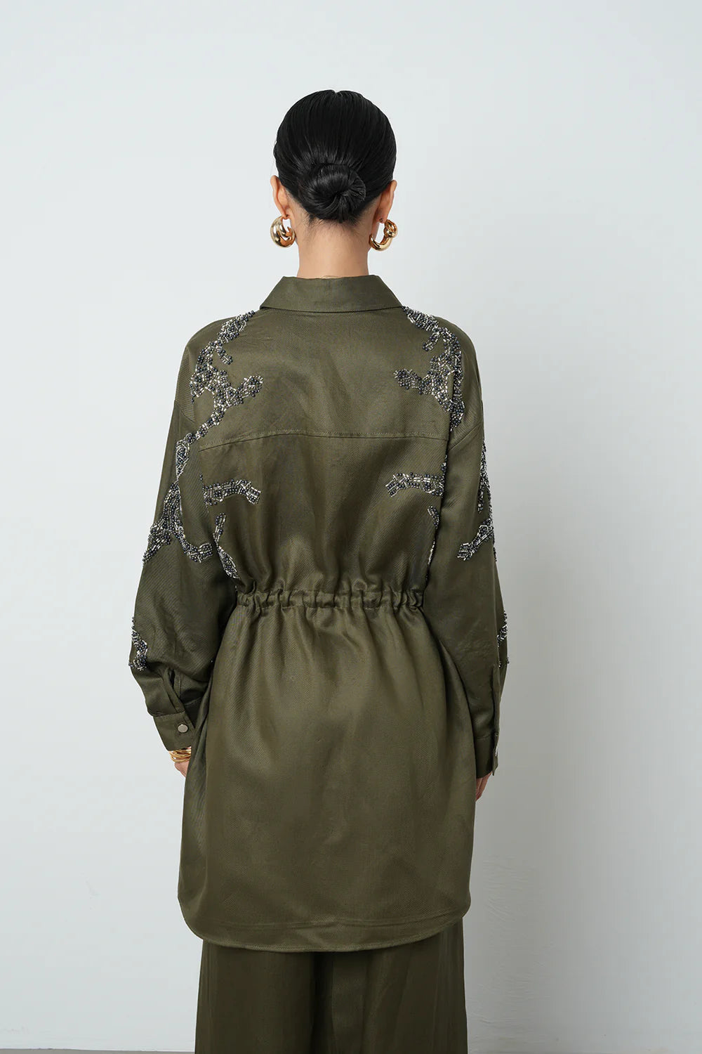 Beaded Embellished Pleated Jacket