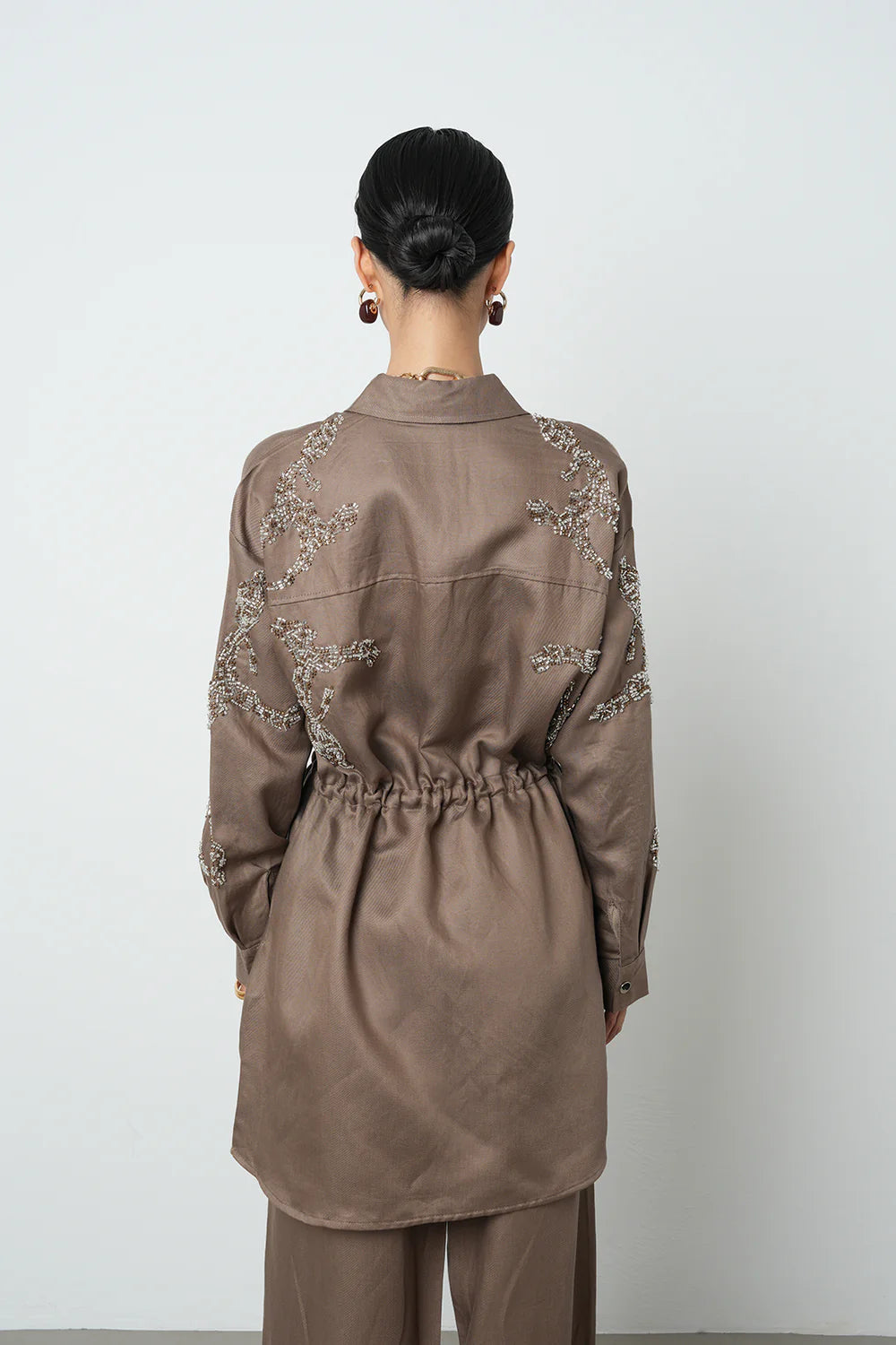 Beaded Embellished Pleated Jacket