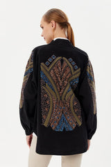 Mirage Embellished Denim Kimono