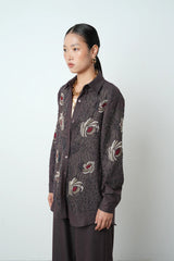 Floral Patterned Beaded Women's Co Ord